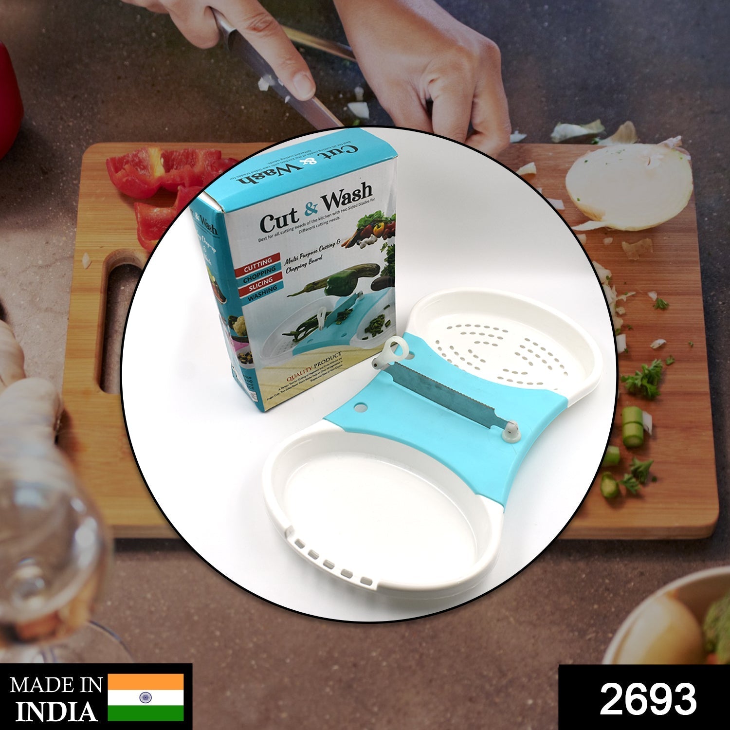 2693 Adjustable Cut N Wash used in all kinds of household and kitchen purposes for cutting and washing simultaneously of vegetables and fruits etc. 2693 Adjustable Cut N Wash used in all kinds of household and kitchen purposes for cutting and washing simultaneously of vegetables and fruits etc.